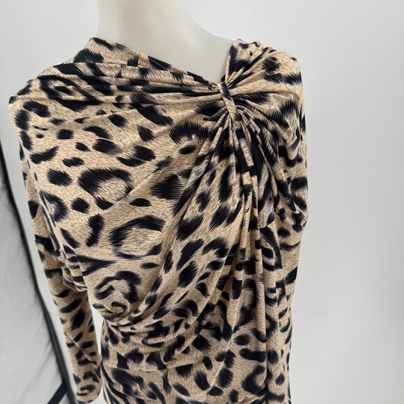 Marisa Kenson Collection Leopard Print Midi Dress Medium - Picture 3 of 7